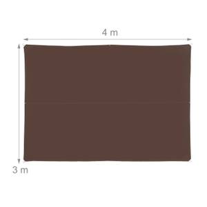 Voile d'ombrage rectangle brun 400 x 300 cm