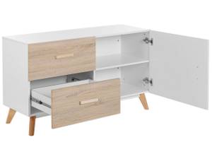 Buffet FILI Marron - Blanc - Bois manufacturé - 120 x 70 x 40 cm