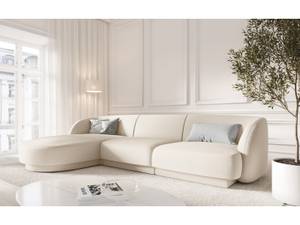 Ecksofa MILEY 4 Sitzplätze Beige - Textil - 156 x 70 x 255 cm