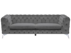 3-Sitzer Sofa SOTRA Grau - Silber