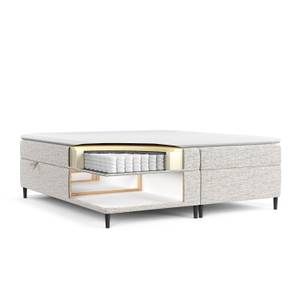 Boxspringbett Araya I Taschenfederkern Grau - Breite: 140 cm