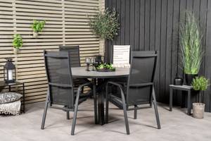 Gartenmöbel-Set Parma (5-teilig) Schwarz - Metall - 140 x 73 x 140 cm