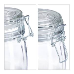 750 ml Einmachgläser im 6er Set Silber - Glas - Metall - Kunststoff - 11 x 15 x 13 cm