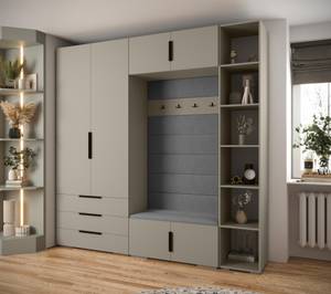 Garderobe Inova 1 Z10 Schwarz - Grau - Schwarz