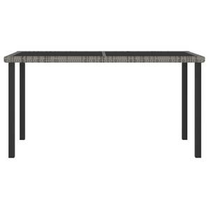 Gartentisch Grau - Metall - Polyrattan - 140 x 73 x 140 cm