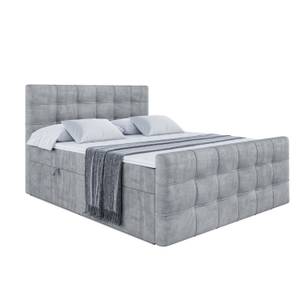 Boxspringbett SOLARIO Hellgrau - Breite: 140 cm - H4