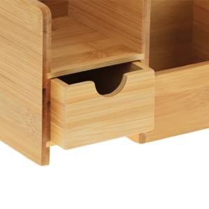 Schreibtisch Organizer aus Bambus Braun - Bambus - Holzwerkstoff - 21 x 14 x 13 cm