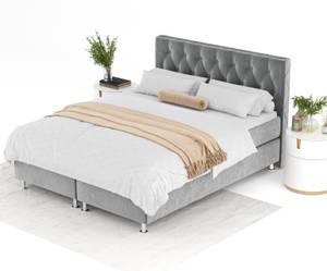 Boxspringbett Otus Grau - Breite: 160 cm