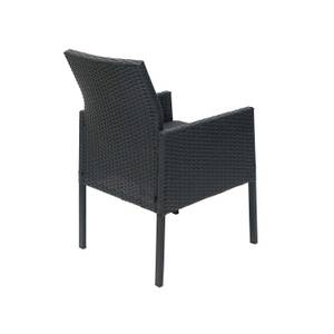 Poly-Rattan Sessel G12 (2er-Set) Schwarz - Grau - Metall - Kunststoff - Polyrattan - 56 x 90 x 58 cm