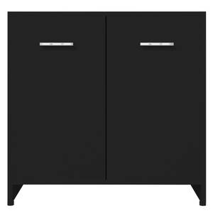 Badezimmerschrank (4er Set) 3008969 Schwarz - Holzwerkstoff - Massivholz - 60 x 184 x 60 cm