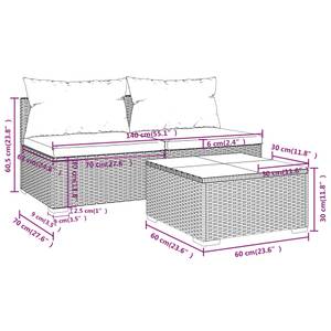 Garten-Lounge-Set (3-teilig) 3013629-5 Braun - Grün