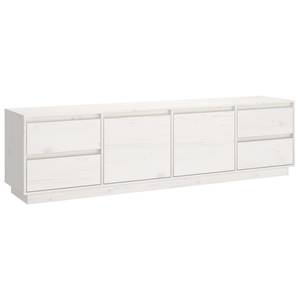 TV-Schrank D369 Weiß - Massivholz - 37 x 48 x 176 cm