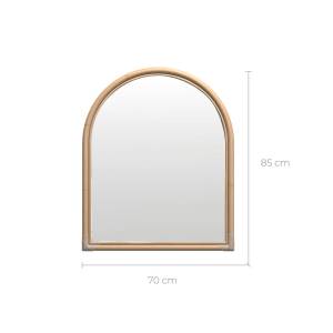 Miroir Indra Beige Beige - Rotin - 70 x 85 x 3 cm