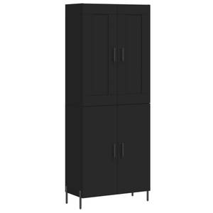 Highboard DE3895 Schwarz - Holzwerkstoff - 34 x 180 x 70 cm