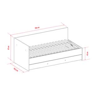 Sofa CONCEPT Grau - Holzwerkstoff - 206 x 87 x 96 cm