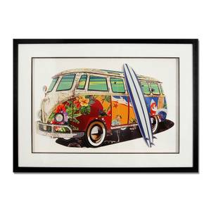 3D-Collage-Bild Volkswagen Van Vintage 2 Papier - 70 x 50 x 3 cm