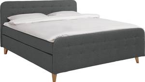 Nordic Box Boxspringbett GCP Dunkelgrau - Breite: 162 cm - H3