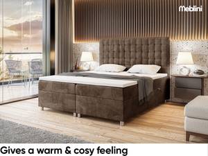 Boxspringbett Aston Braun - Breite: 180 cm - H3