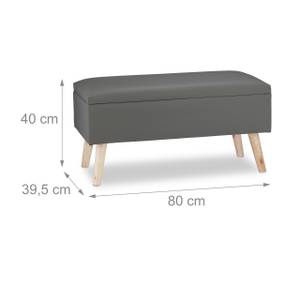 Banquette de rangement Anthracite - Marron clair