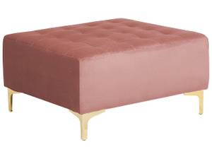 Pouf ottoman ABERDEEN Doré - Rose foncé