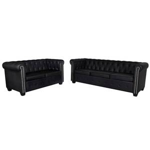 Canapé 291852-2 (lot de 2) Noir