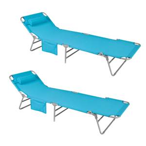 Lot de 2 Chaises Longues OGS35-BX2 Bleu