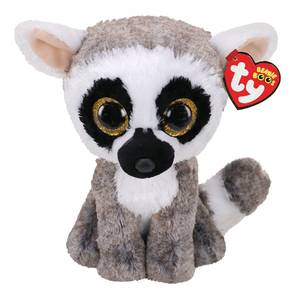 TY Beanie Boos Medium Linus Der Lemurier Rot - Kunstfell - 19 x 24 x 15 cm