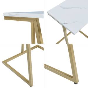 Lot de 2 tables basses gigognes Salem Imitation marbre blanc