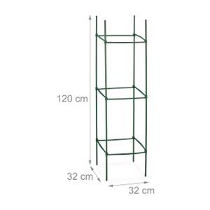 Rankhilfe 4er Set 120 cm Grün - Metall - Kunststoff - 32 x 120 x 32 cm