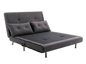 Canapé convertible URIBIA Gris - Textile - 91 x 81 x 121 cm