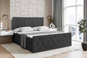 Boxspringbett VELANTO Schwarz - Breite: 140 cm - H3