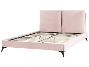 Lit double MELLE Noir - Rose foncé - 156 x 95 x 228 cm