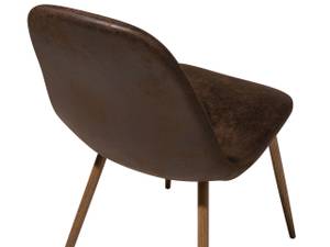 Chaise de salle à manger BRUCE Marron - Cuir synthétique - 44 x 84 x 51 cm