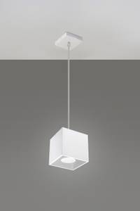 Lustre suspension GEO Blanc - Métal - 10 x 80 x 10 cm