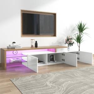 Buffet TV Cronus Ⅱ Blanc brillant - Bois - Blanc