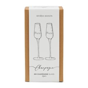 Champagnerglas RM Champagne Glass 2 Stk Glas - 7 x 26 x 7 cm