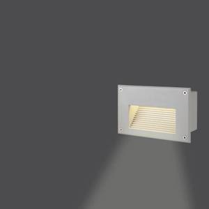 Wandeinbaulampe Brick Grau - Metall - 17 x 11 x 7 cm