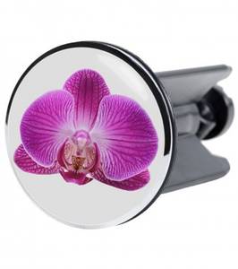 Waschbeckenstöpsel Orchidee Violett - Kunststoff - 4 x 7 x 7 cm