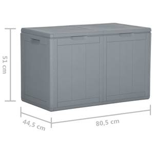 Garten-Aufbewahrungsbox Grau - Kunststoff - Polyrattan - 45 x 51 x 81 cm