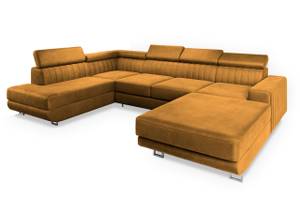 Ecksofa SIENA L-S Senfgelb - Ecke davorstehend links