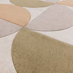 Tapis de salon moderne CURVO Beige - 120 x 170 cm