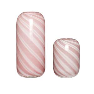 Vasen Candy(2er Set) Pink - Glas - 13 x 18 x 13 cm