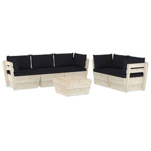 Garten-Lounge-Set (6-teilig) 3016490-10 Schwarz