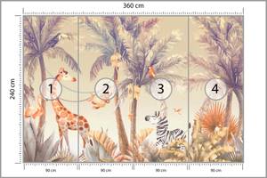 Papier Peint Enfants ANIMAUX Plantes 360 x 240 x 240 cm