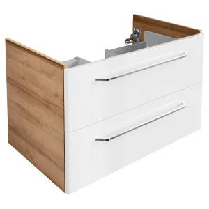 Waschbeckenunterschrank Milano Weiß Weiß - Holzwerkstoff - 49 x 12 x 116 cm