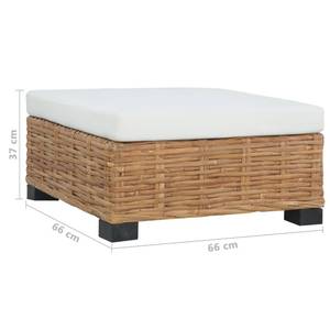 Fußhocker 286281 Braun - Polyrattan - Holzart/Dekor - 66 x 37 x 66 cm