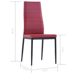 Table et chaise de salle à manger Rouge - Profondeur : 105 cm