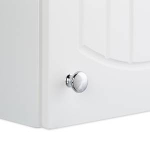 Badezimmerschrank hängend Silber - Weiß - Holzwerkstoff - 30 x 60 x 21 cm
