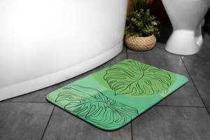 Badteppich Monstera Blätter Grün - Textil - 75 x 45 x 75 cm