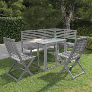 Garten-Essgruppe (4-teilig)  3009160-1 Grau - Massivholz - Holzart/Dekor - 50 x 75 x 90 cm